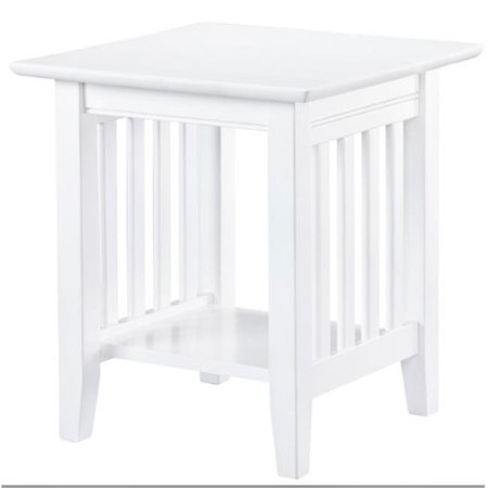 ATLANTIC FURNITURE Atlantic Furniture AH14202 Mission End Table; White AH14202